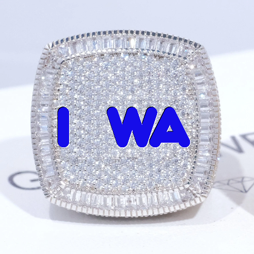 CUSTOM LETTER 3D ICED RING