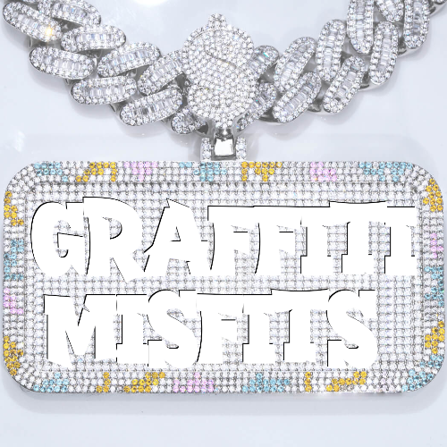 CUSTOM LETTER NECKLACE 3D COLORFUL SQUARE