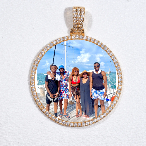 MEDIUM 3D CIRCLE CUSTOM PICTURE PENDANT
