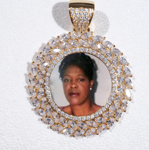 Large 3D Wheat Ear Custom Picture Pendant