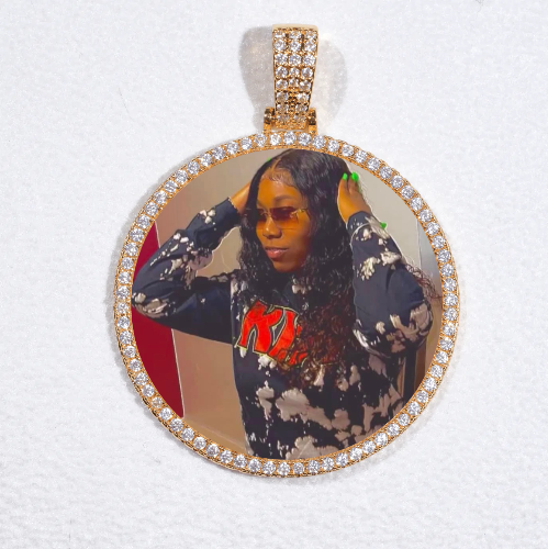 MEDIUM 3D CIRCLE CUSTOM PICTURE PENDANT