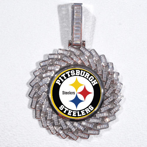 Large 3D Baguette Custom Picture Pendant