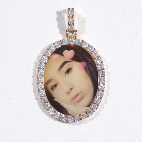 3D Oval Custom Picture Pendant