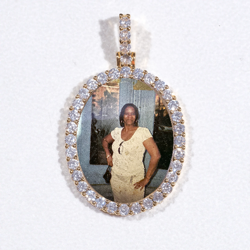 3D Oval Custom Picture Pendant