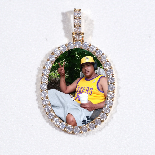 3D Oval Custom Picture Pendant