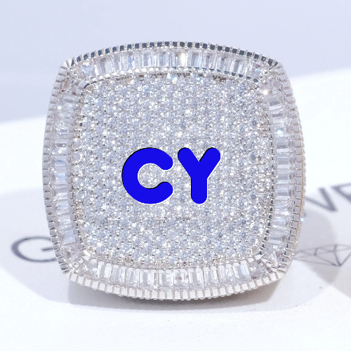 CUSTOM LETTER 3D ICED RING