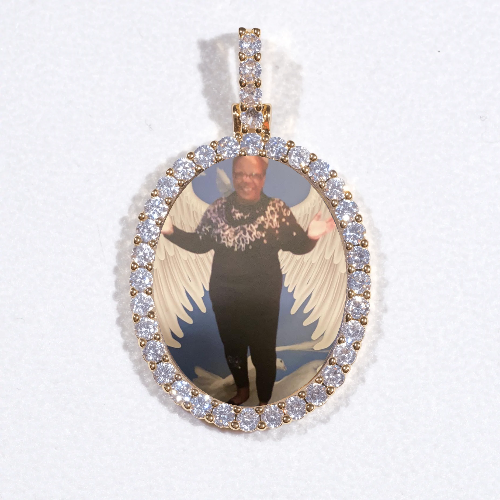 3D Oval Custom Picture Pendant