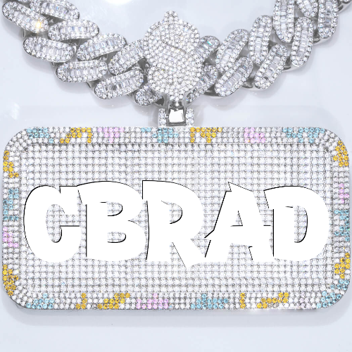CUSTOM LETTER NECKLACE 3D COLORFUL SQUARE