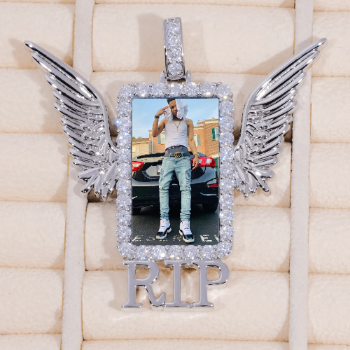 RIP WING 3D CUSTOM PICTURE PENDANT