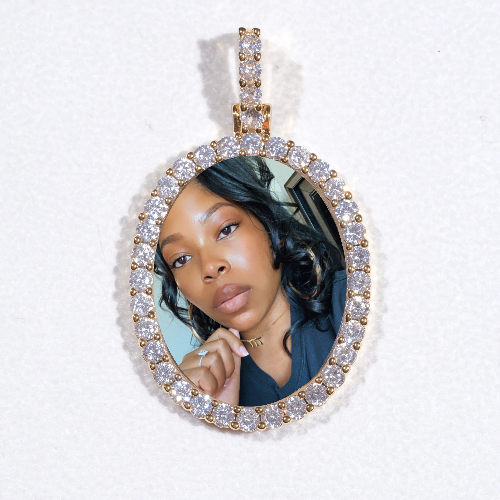 3D Oval Custom Picture Pendant