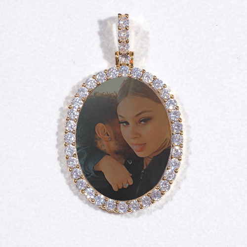 3D Oval Custom Picture Pendant