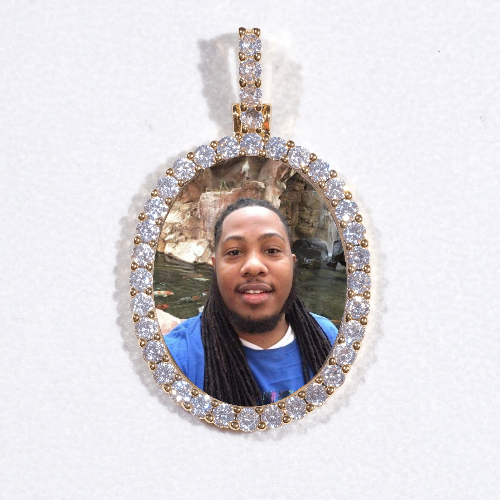 3D Oval Custom Picture Pendant