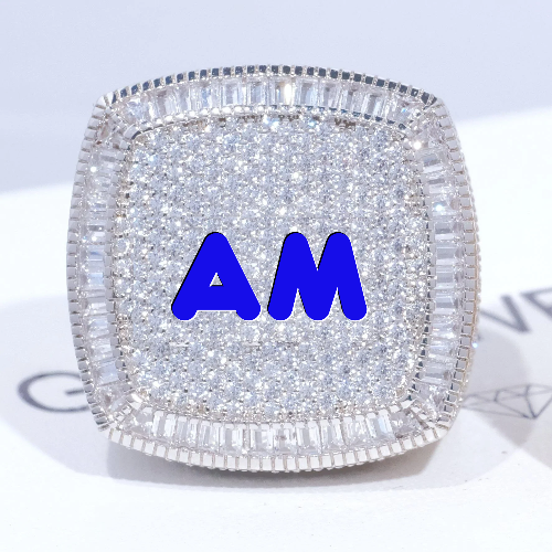 CUSTOM LETTER 3D ICED RING