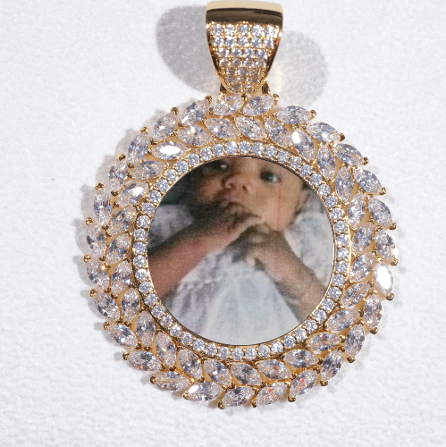 Large 3D Wheat Ear Custom Picture Pendant