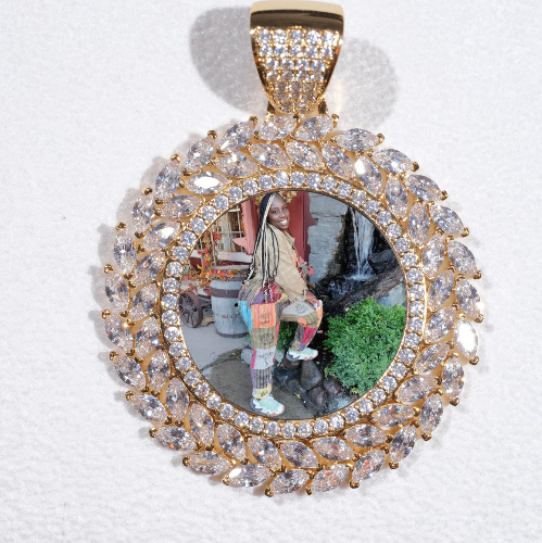 Large 3D Wheat Ear Custom Picture Pendant