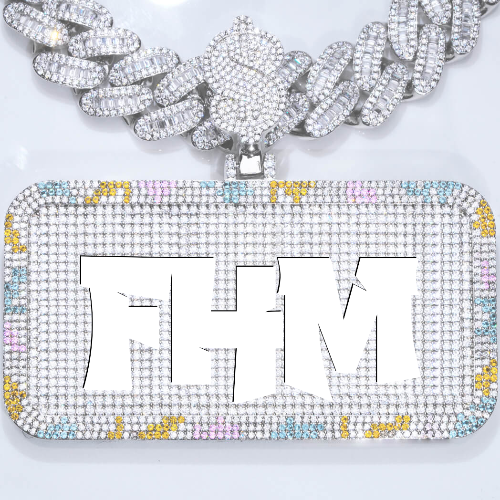 CUSTOM LETTER NECKLACE 3D COLORFUL SQUARE