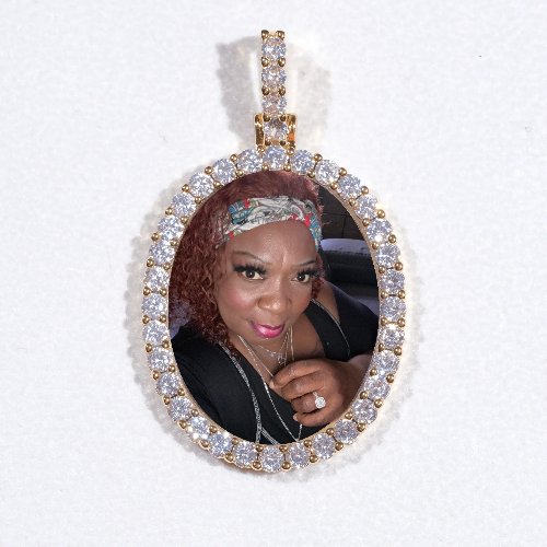 3D Oval Custom Picture Pendant