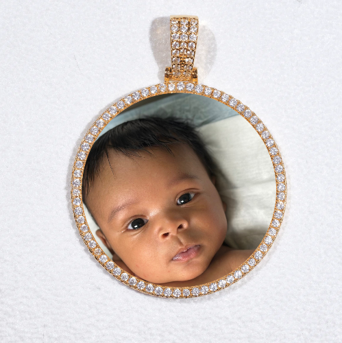 MEDIUM 3D CIRCLE CUSTOM PICTURE PENDANT