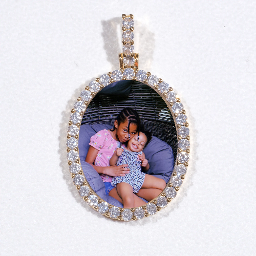 3D Oval Custom Picture Pendant