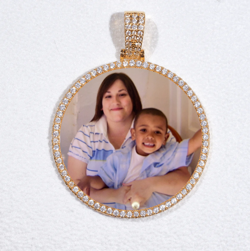 MEDIUM 3D CIRCLE CUSTOM PICTURE PENDANT