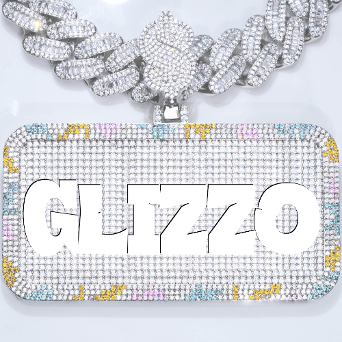 CUSTOM LETTER NECKLACE 3D COLORFUL SQUARE