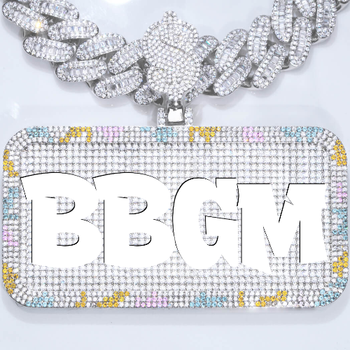 CUSTOM LETTER NECKLACE 3D COLORFUL SQUARE