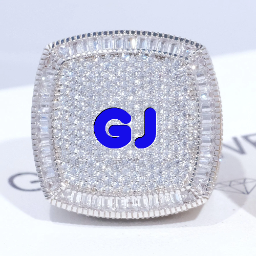 CUSTOM LETTER 3D ICED RING
