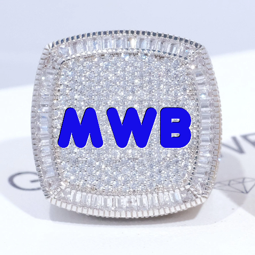 CUSTOM LETTER 3D ICED RING