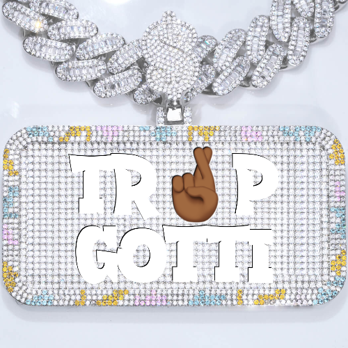 CUSTOM LETTER NECKLACE 3D COLORFUL SQUARE