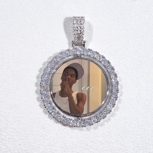 3D Spinning 2-Faced Custom Picture Pendant