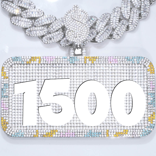 CUSTOM LETTER NECKLACE 3D COLORFUL SQUARE