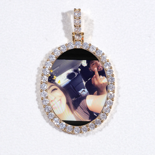 3D Oval Custom Picture Pendant