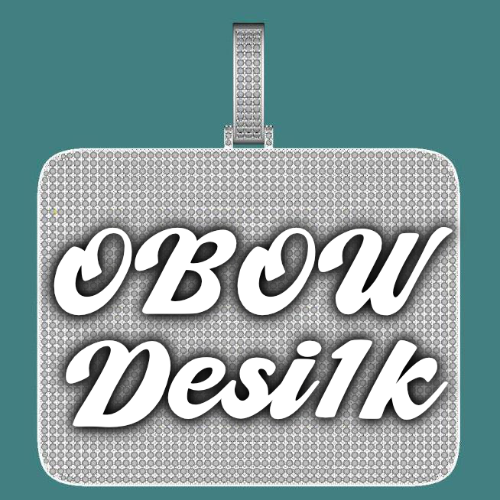 CUSTOM LETTER NECKLACE 3D BIG SQUARE