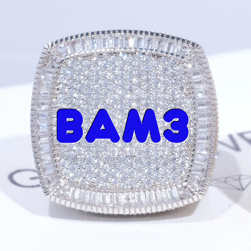 CUSTOM LETTER 3D ICED RING