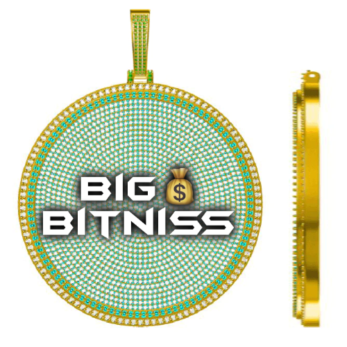 CUSTOM LETTER NECKLACE 3D BIG DISC