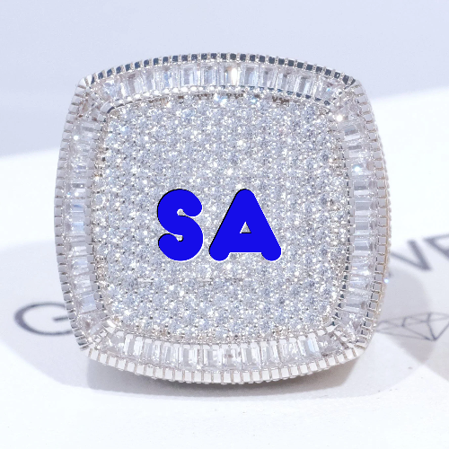 CUSTOM LETTER 3D ICED RING