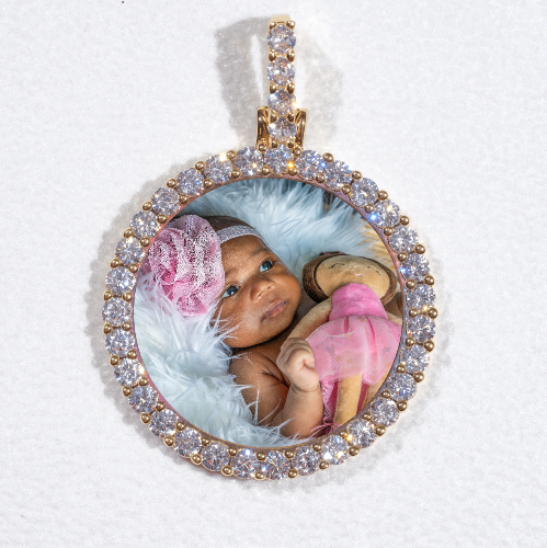 3D CIRCLE CUSTOM PICTURE PENDANT SMALL SIZE