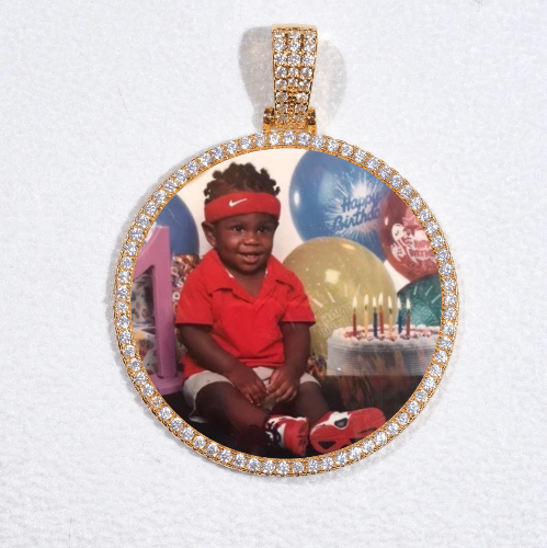 MEDIUM 3D CIRCLE CUSTOM PICTURE PENDANT