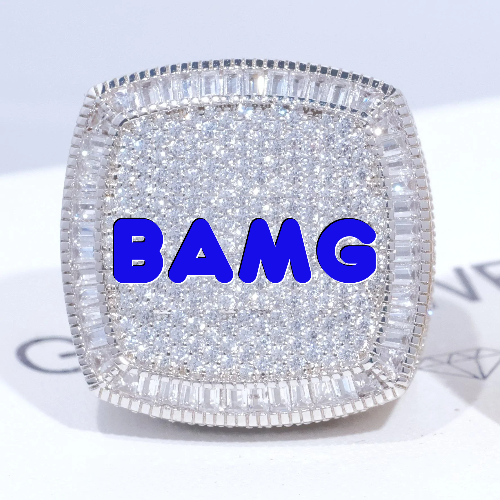 CUSTOM LETTER 3D ICED RING