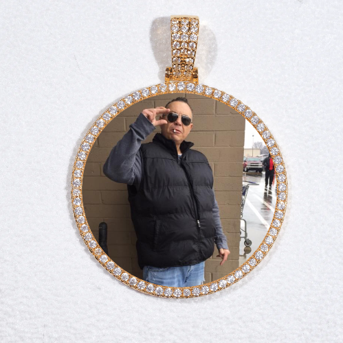 MEDIUM 3D CIRCLE CUSTOM PICTURE PENDANT