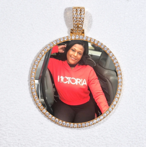 MEDIUM 3D CIRCLE CUSTOM PICTURE PENDANT