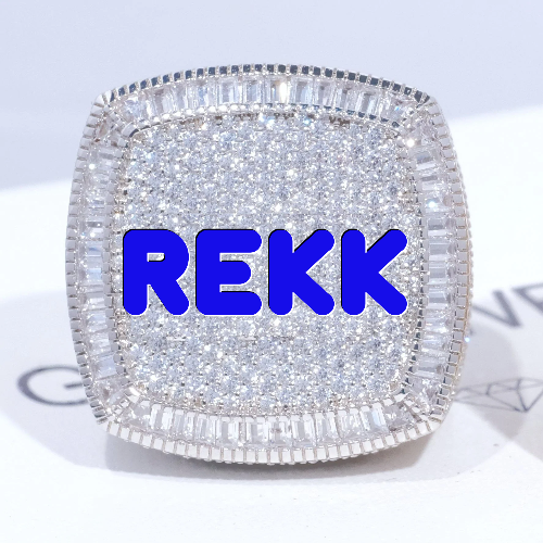 CUSTOM LETTER 3D ICED RING