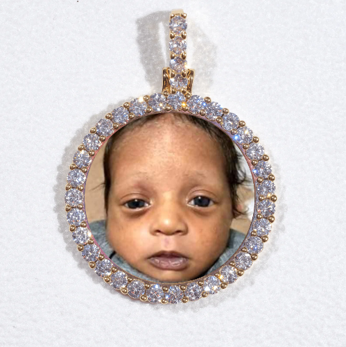 3D CIRCLE CUSTOM PICTURE PENDANT SMALL SIZE