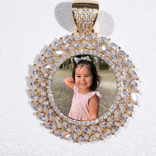 Large 3D Wheat Ear Custom Picture Pendant