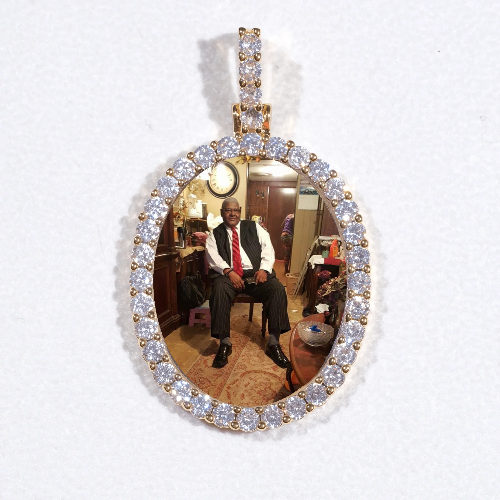 3D Oval Custom Picture Pendant