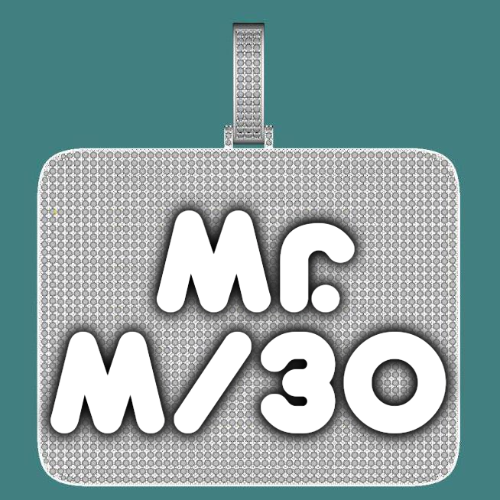 CUSTOM LETTER NECKLACE 3D BIG SQUARE