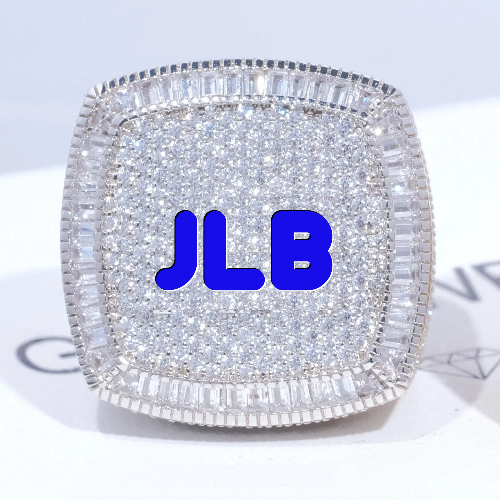 CUSTOM LETTER 3D ICED RING