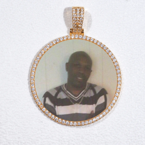 MEDIUM 3D CIRCLE CUSTOM PICTURE PENDANT