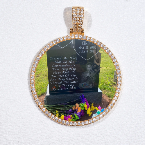 MEDIUM 3D CIRCLE CUSTOM PICTURE PENDANT