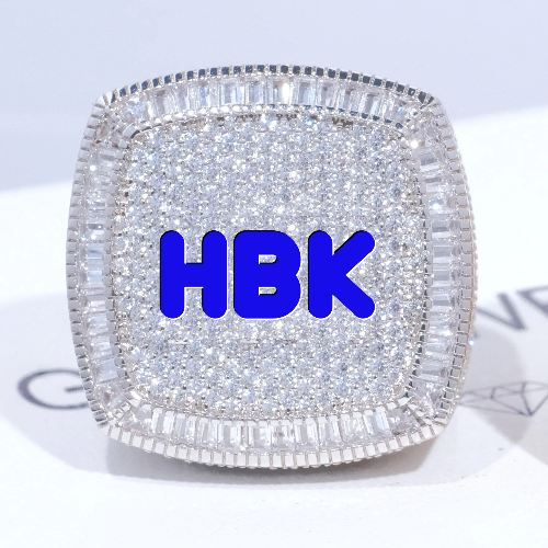 CUSTOM LETTER 3D ICED RING